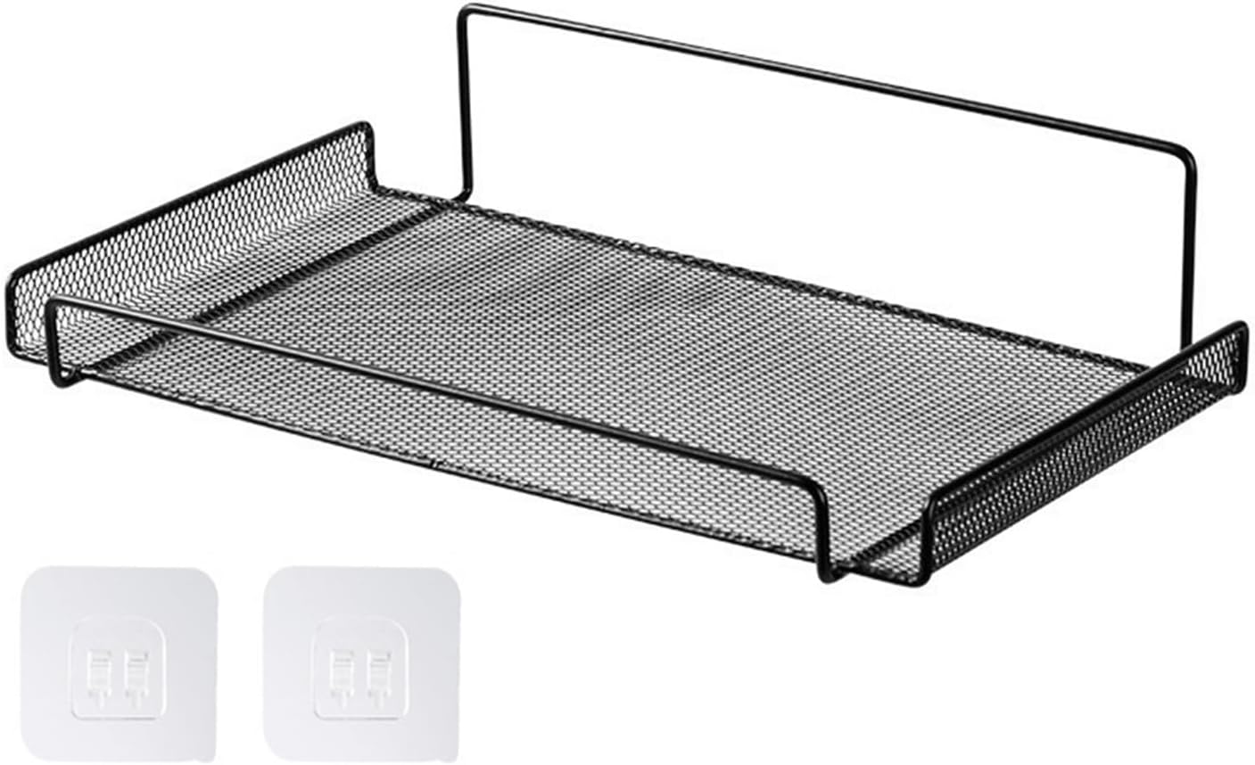 No Drill Wall Mount Router Floating Shelf, Adhesive WiFi Router Wall Shelf for Modem, Cable Box, Projector, Small Home Devices