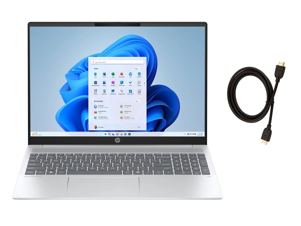 HP Omnibook 5 16" WUXGA Touch Screen Laptop| Intel Core Ultra 7 255U |Intel Graphics| Copilot |Backlit | Silver | 16GB RAM DDR5 | 1024GB SSD |Windows
