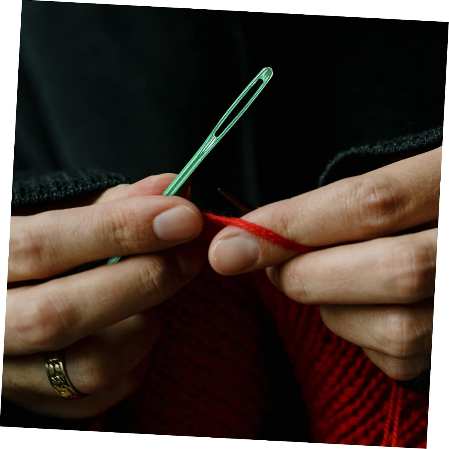 PLAFOPE 8pcs Knitting Needles Darning Needles Large Eye for Knitting Crochet Yarn Tools