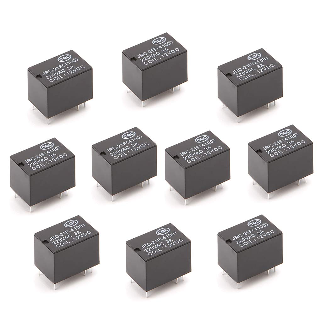 Buy Mini Power Relay, Hanzou 10pcs JRC21F 4100 DC Mini Power Relay 6
