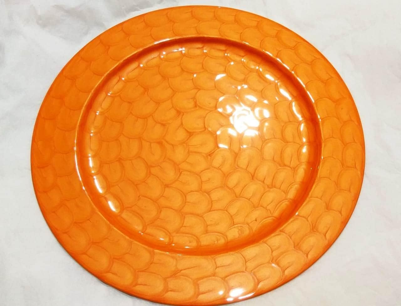 Orange Charger Plate Breakfast/Dinner Serving Home