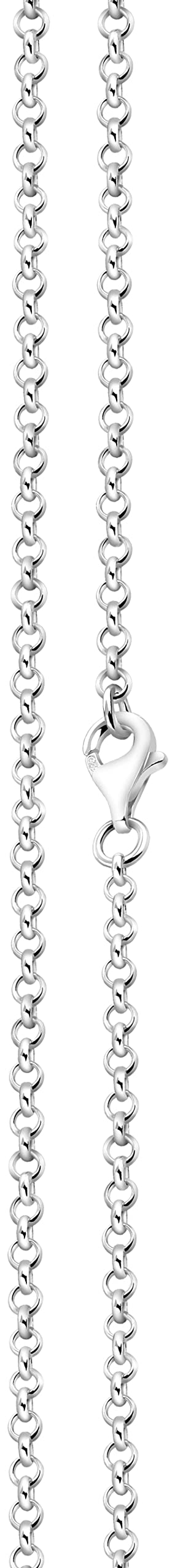 Erbskette rose vergoldet 925 Silber Damen Kette 2,2 mm LJ1012-0