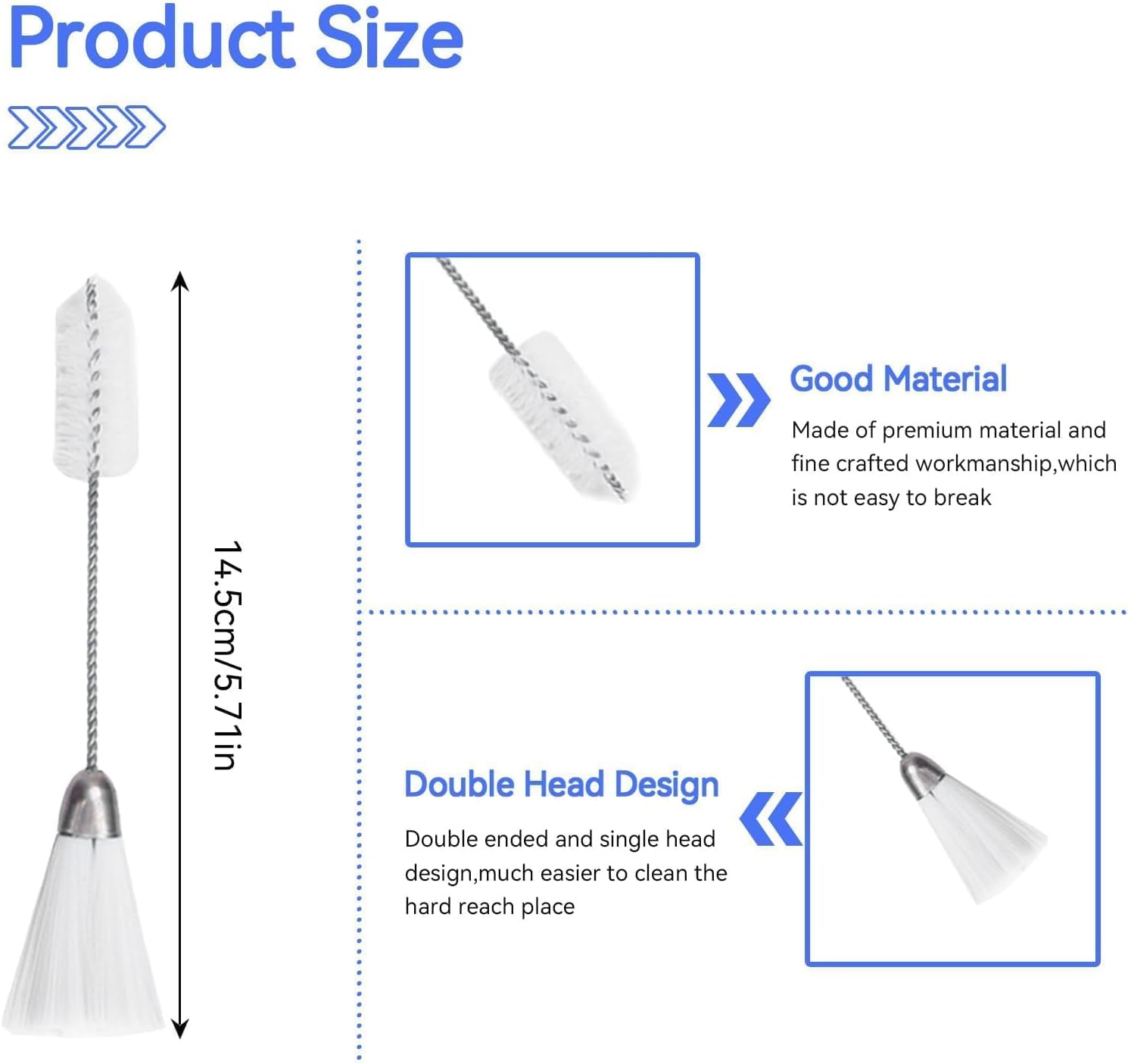 10PCS Double Ended Sewing Machine Cleaning Brush, Double Sided Applicator Brush Multi Purpose Cleaning Brush for Keyboard, Automobile and Tight Spaces, 5.71 Inch Lint Removal Tool Set
