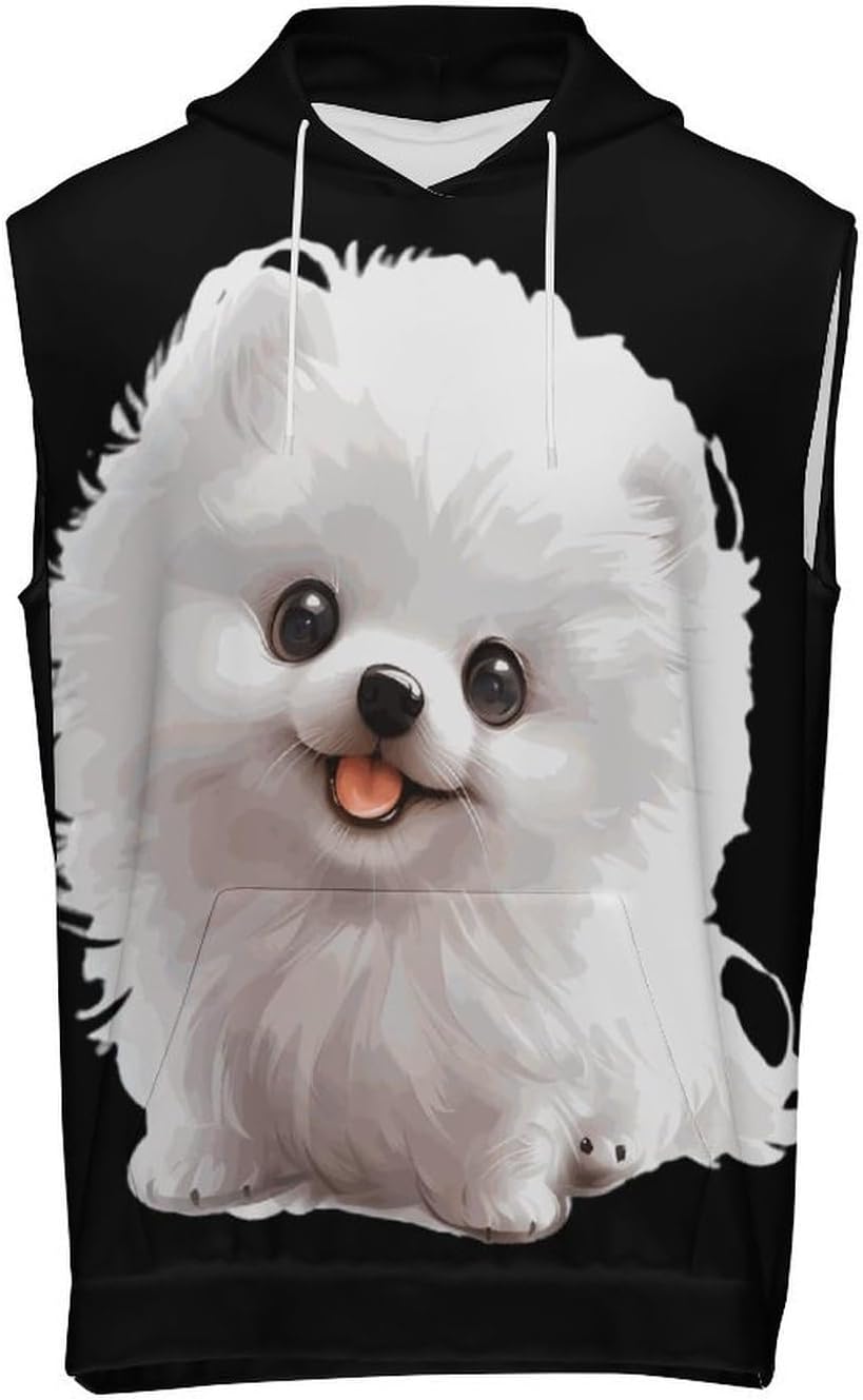 Men's Workout Hooded Tank Tops Sleeveless Muscle Gym T-Shirts