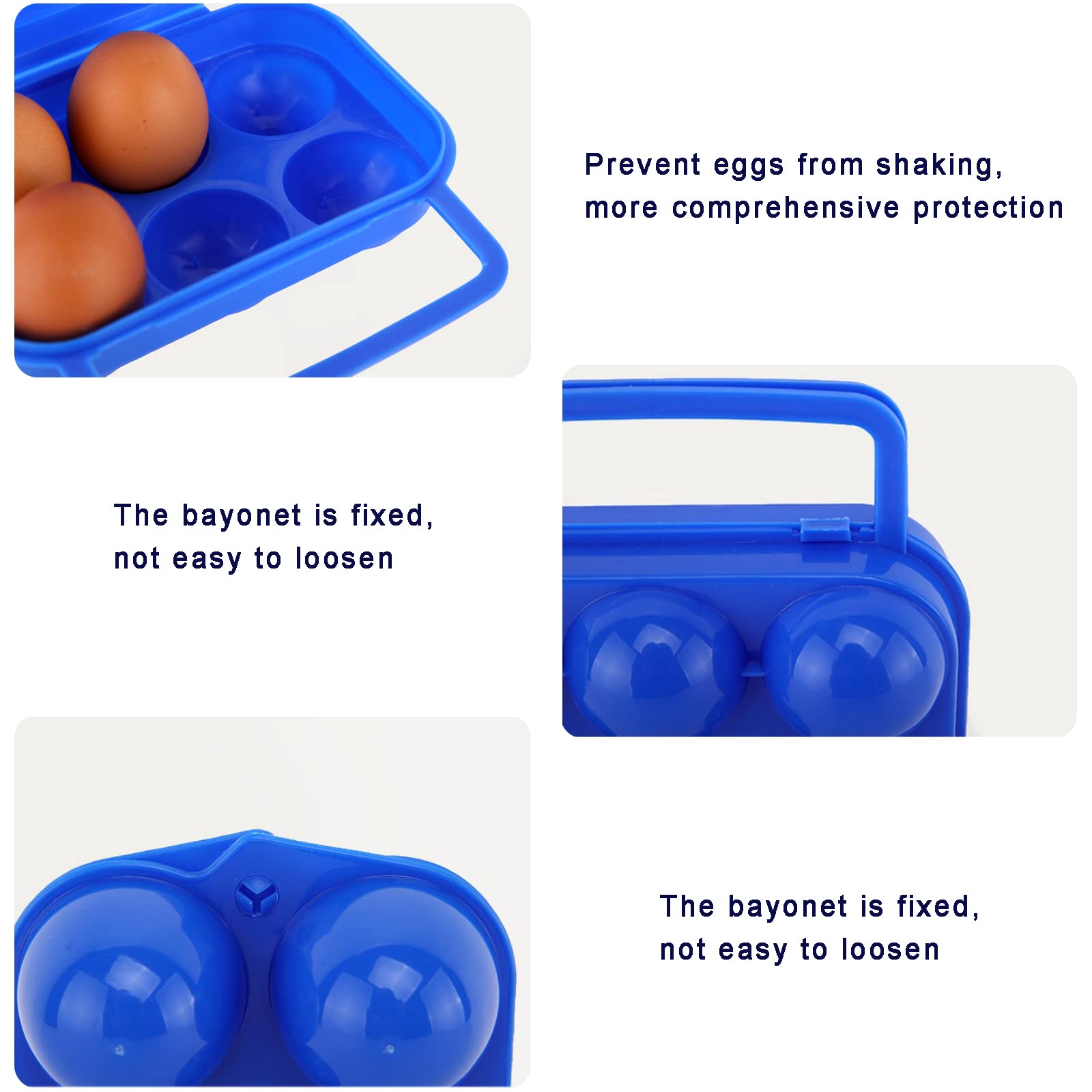 Monsully Scatole Uova Pieghevoli In Plastica - 2 Da 6 Griglie E 2 Da 4 Griglie Per Picnic E Campeggio - Foto 10