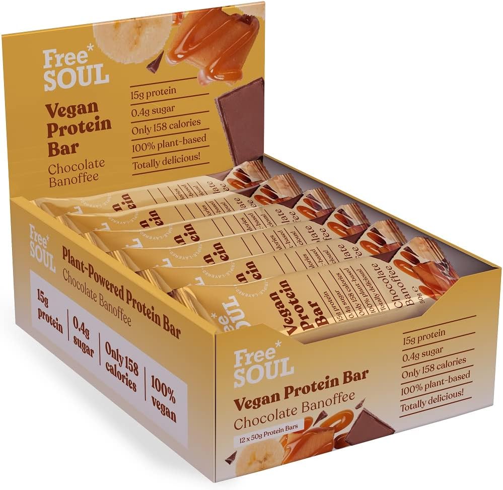 Free Soul Vegan Protein Bar Plant Based Chocolate Protein Bar High
