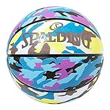 SPALDING Basketball Multi Camo Blau x Braun Nr. 7 Ball Basketballkorb