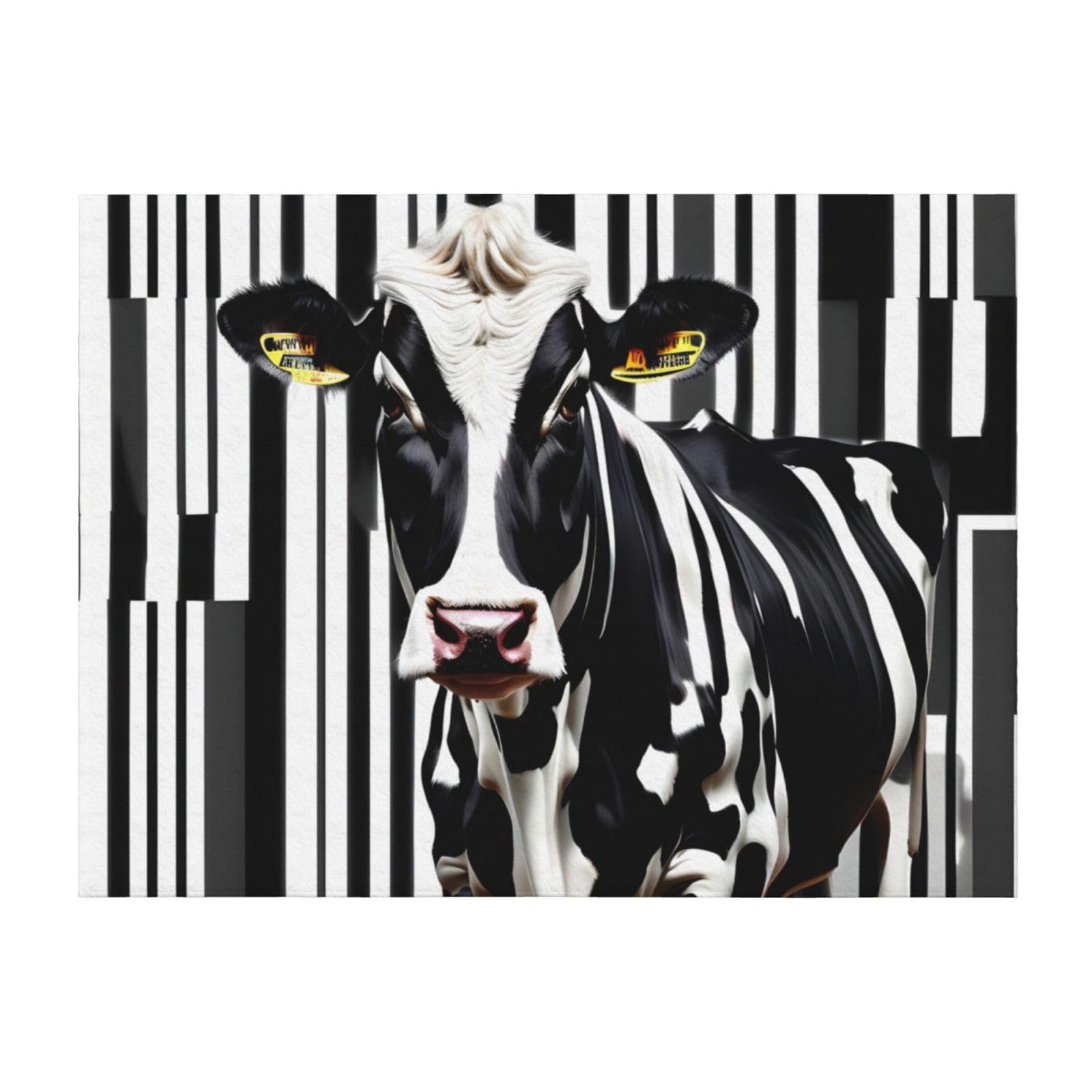 Couverture de lit légère contre le froid plaid microfibre vache