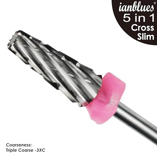 Miniatura 8 de ianblues Taladro de uñas multifunción 5 en 1, edición de barril delgado y corte cruzado, para máquina de manicura eléctrica, eliminación rápida de