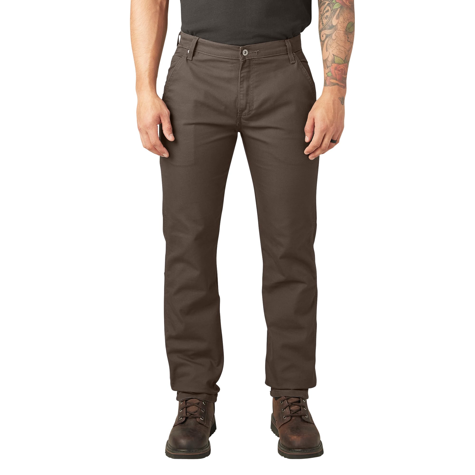 Dickies Men's Tough Max Duck Carpenter Pant, Stonewashed Mushroom, 40W x 30L