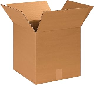 Small Shipping Boxes, 25-Pack | Kraft Corrugated Cardboard Boxes for Packing, Moving and Storage, Multi-Purpose (14x14x14 Inches)
