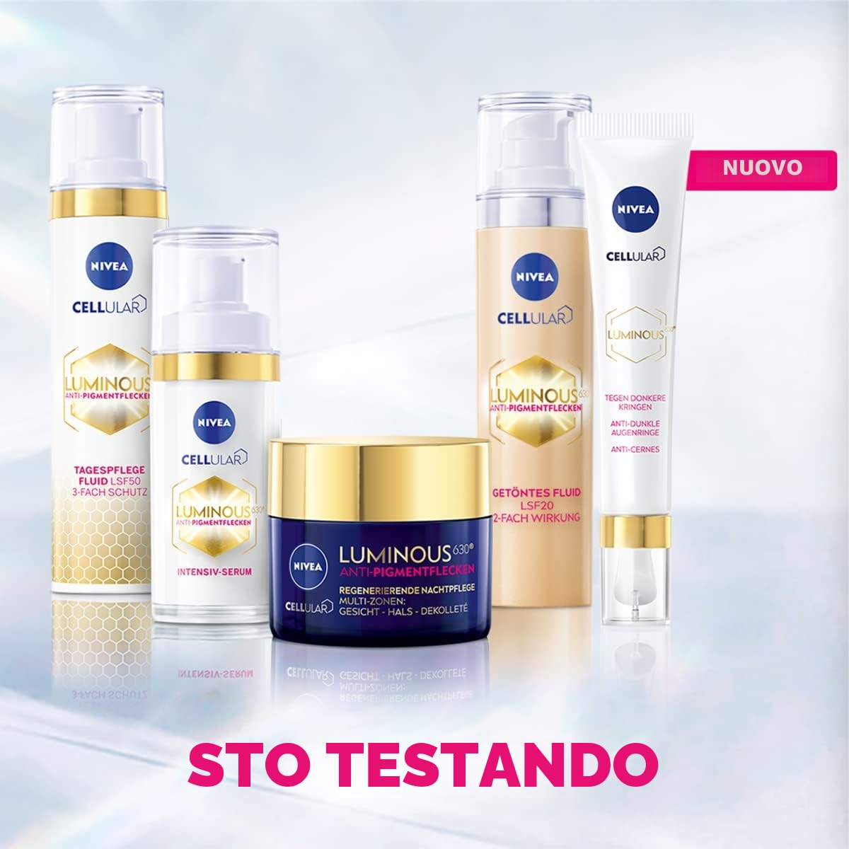 NIVEA LUMINOUS 630 Crema mani avanzata anti macchie scure (50 ml), crema per la pelle arricchita con acido ialuronico, crema mani nutriente per pelli luminose