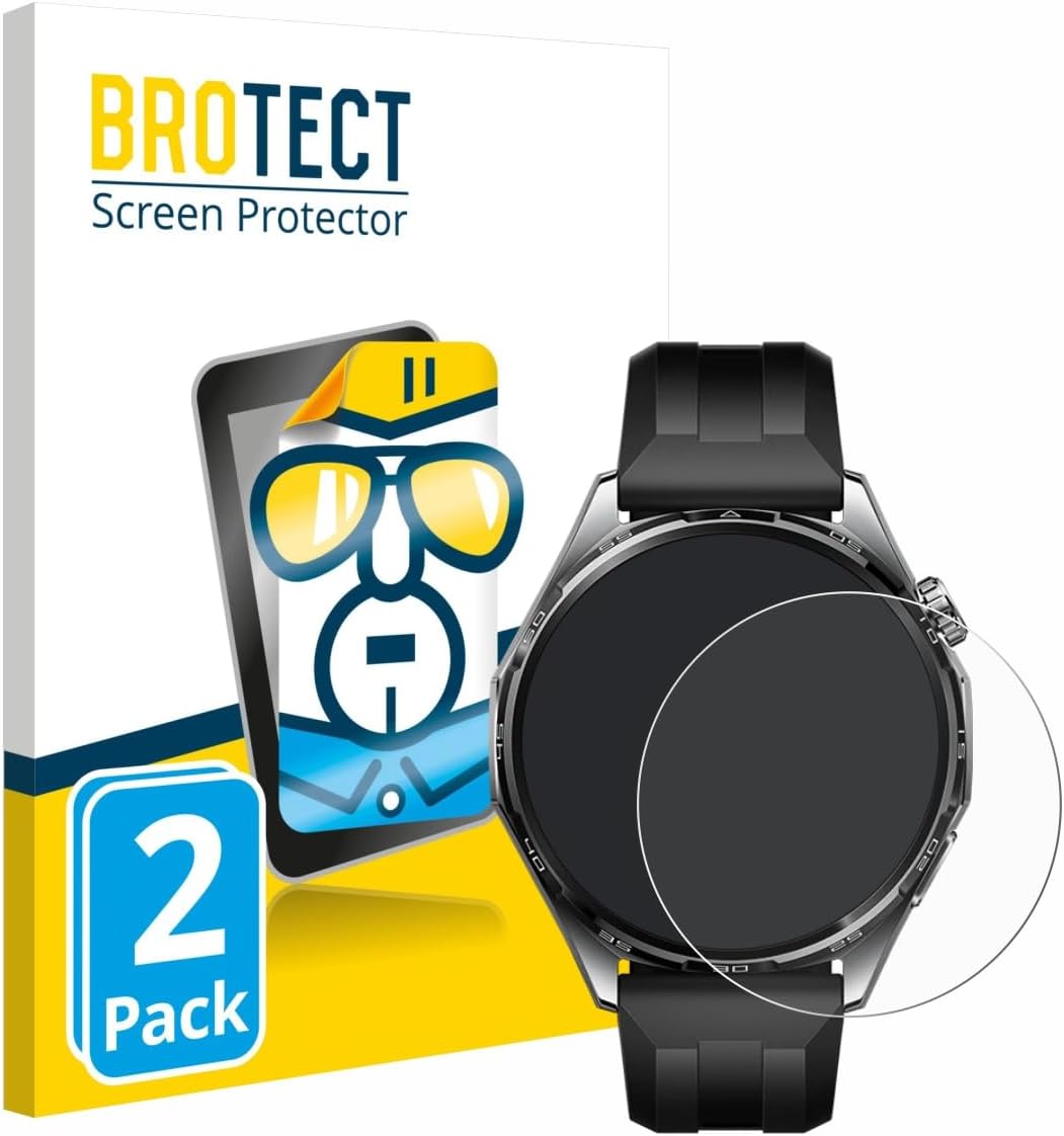 brotect Screen Protector Compatible with Huawei Watch GT 6 (46 mm) (2 Pack) - HD-Clear Protection Film