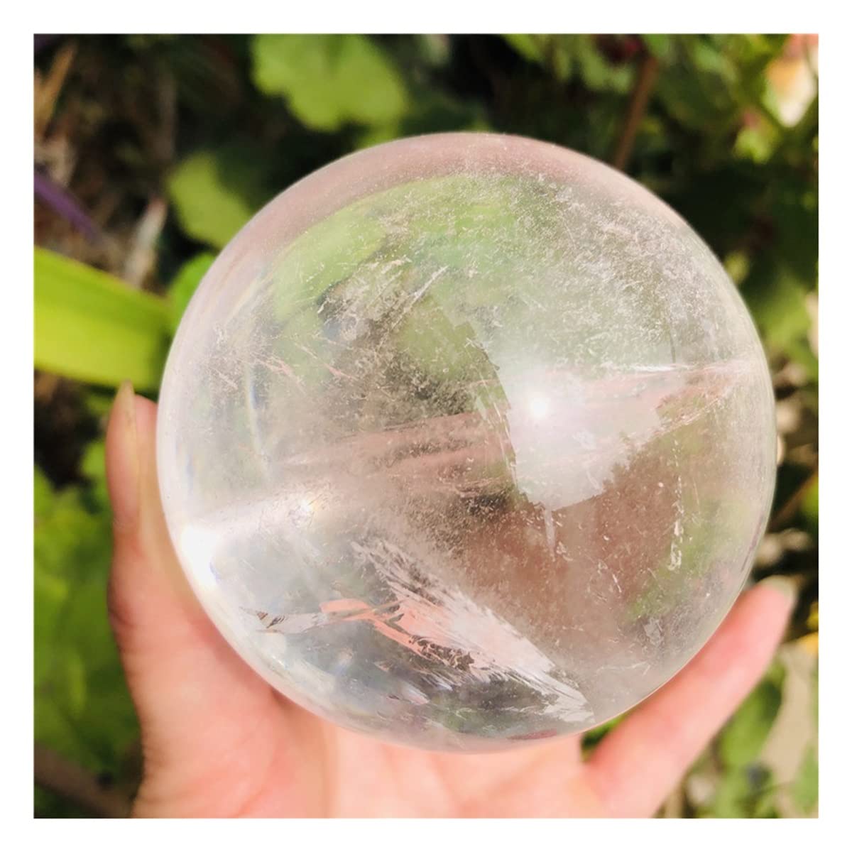 Roca cristal de cuarzo transparente natural esfera de lujo 8cm