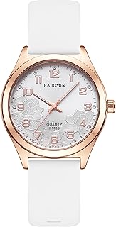 Women's Waterproof Quartz Analog Watch, Easy Read Dial, Rubber Silicone Band