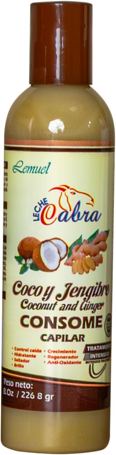 Lemuel cabra coco y jengibre coconut and ginger consome capilar