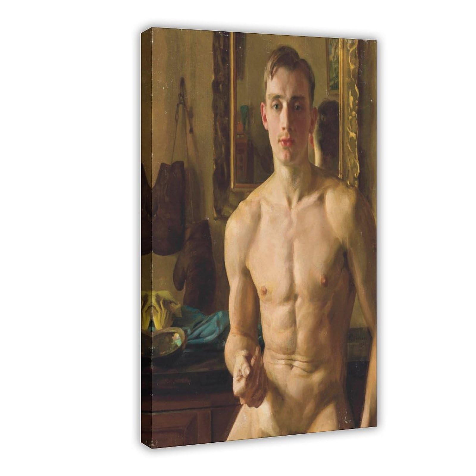 WCYB Konstantin Somov - The Boxer Posters Prints Canvas Deco Paintings Wall Art Hangable Frame 12" L X 18" W
