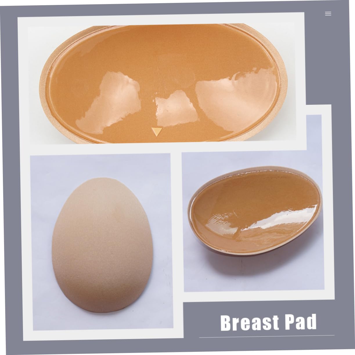 COLLBATH Chest Accessories Chest Pads for Muscle Replaceable Inserts Portable 2pcs Chest Pads in Brown