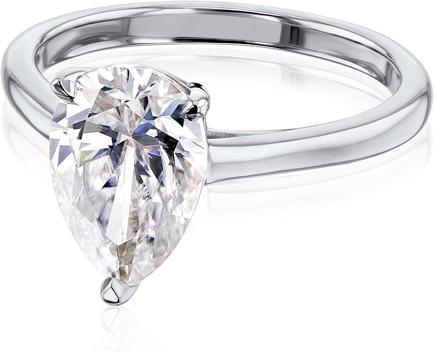 Kobelli Pauline Pear Moissanite Solitaire Ring (GH/VS)