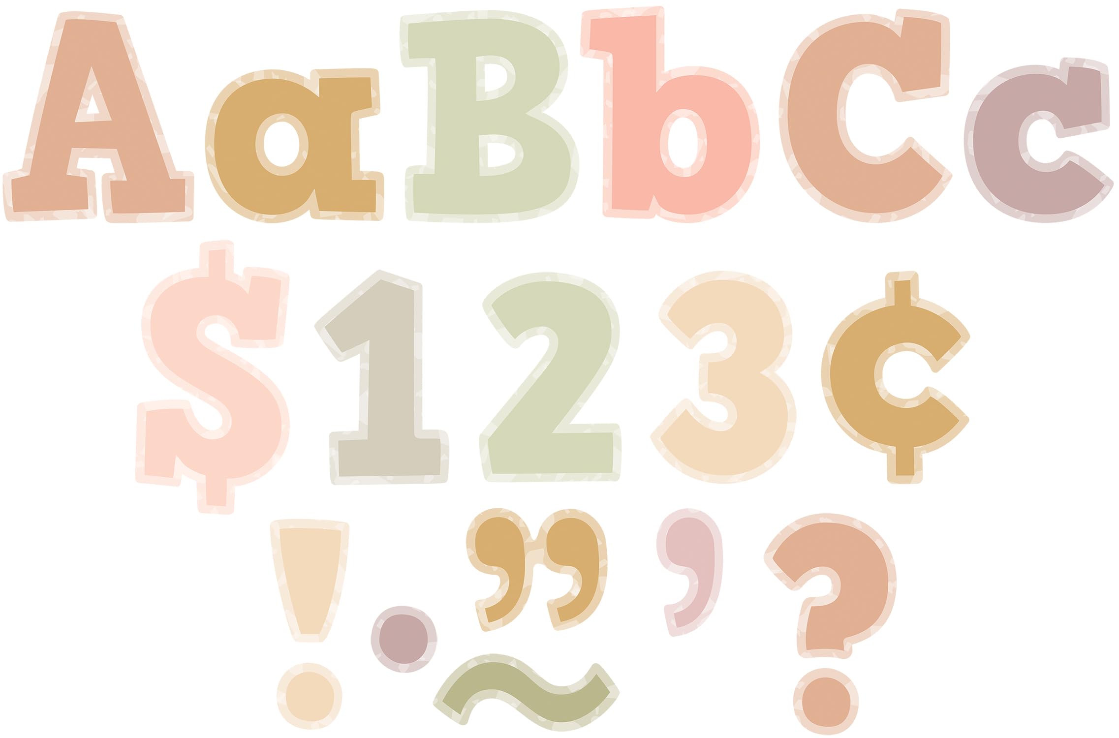 Teacher Created Resources Terrazzo Tones TCR7233 Buchstabenblock, 10,2 cm
