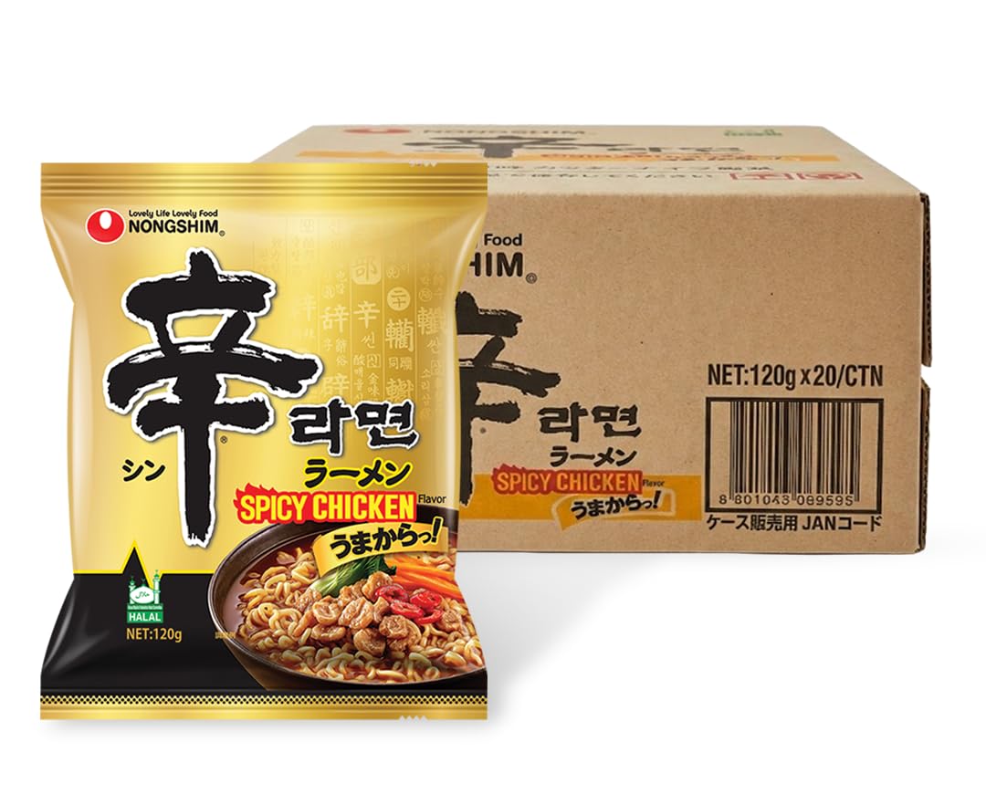 NONGSHIM Instantnudeln, Shin Ramyun Chicken - 20 x 120 g
