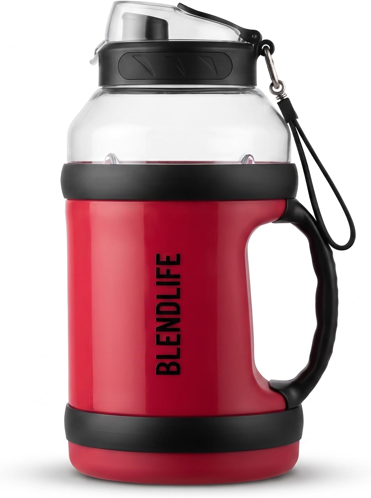 BlendLife Max Personal Blender 2000ml Portable USB Rechargeable Gym Blender Bottle for Protein Shake, Smoothie & Juice | High-Torque Ice Crush Mixer Juicer | BPA-Free | 6000mAh, Auto-Stop, Self-Clean