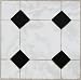 Produktbild d-c-fix PVC Bodenfliese Classic | Selbstklebend Bodenbelag Vinylboden Vinylfliese Fußboden Renovierung Upcycling | Black & White 30,5 cm x 30,5 cm x 1,2 mm | 1 Pack = 11 Stück = 1 qm