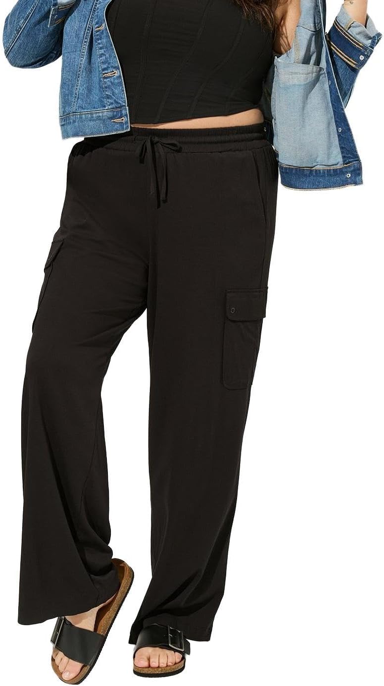 Torrid Women's Plus Size Wide Leg Cargo Pant