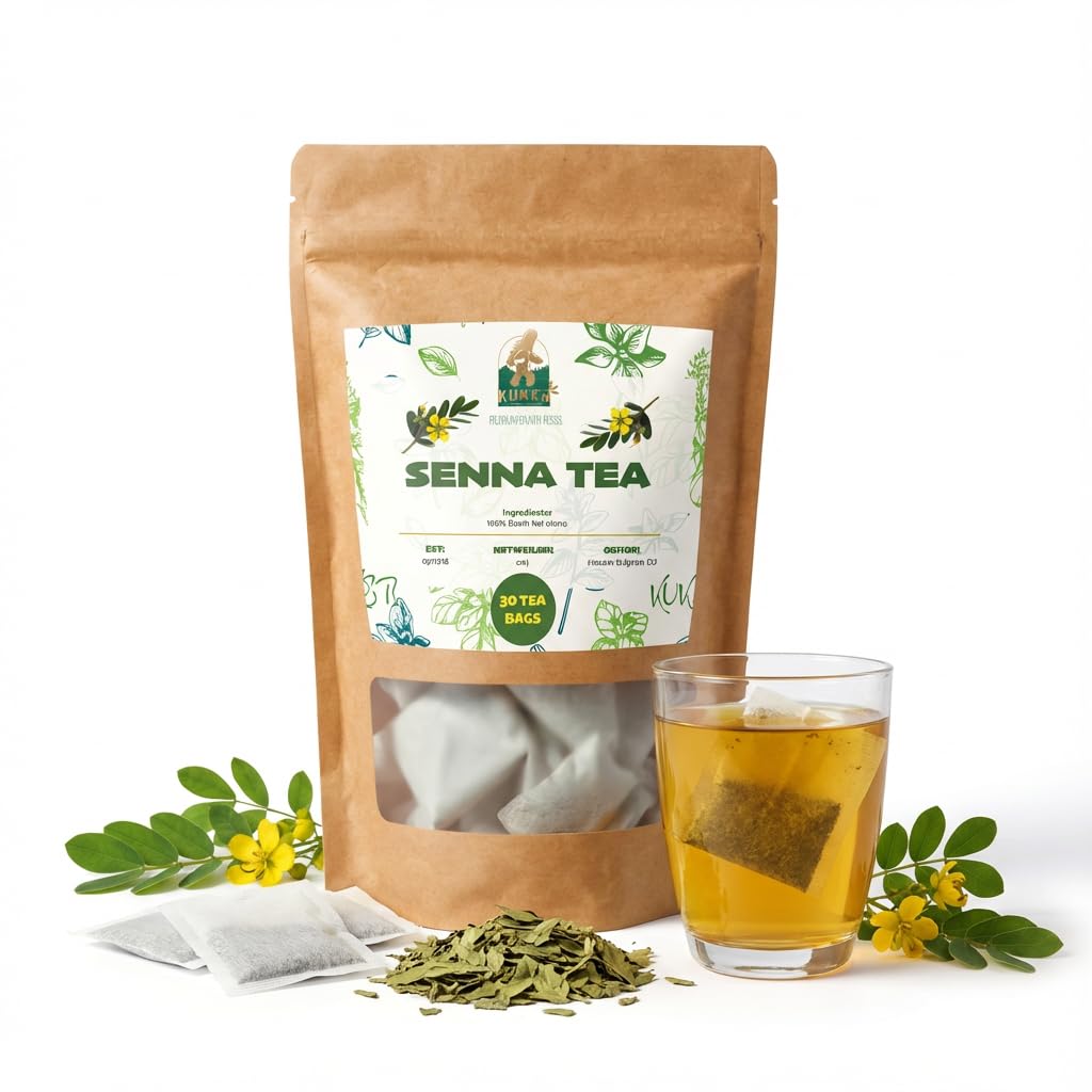 Premium Senna Tea 30 TEA BAGS Leaves and Fruit Laxative, Constipation Relief, Asian Slim Tea - 50g Natural Colon Cleansing & Digestion Aid – Detox Tea Bags – 100% Caffeine-Free Herbal Relief