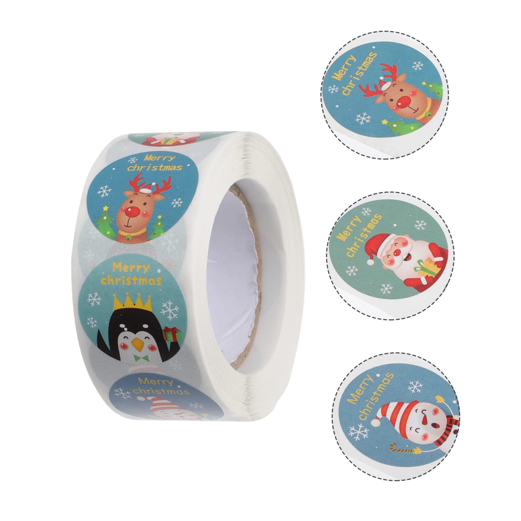 SHINEOFI 8rouleaux Autocollants De Noël De Décorations Festives Pour Enveloppes Et Étiquettes Autocollants Adhésifs De Fête Pour Décorations Hiver Et Occasions Spéciales
