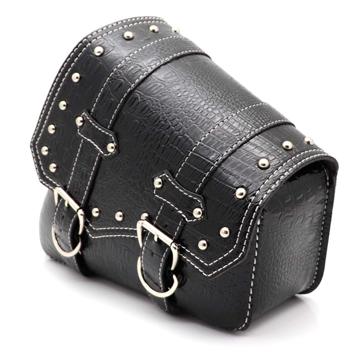 Borsa Da Sella Laterale In Pelle PU Per Moto – Universale, Rigida, Impermeabile, Capacità Media, Allacciatura A Fibbia Per Forcellone
