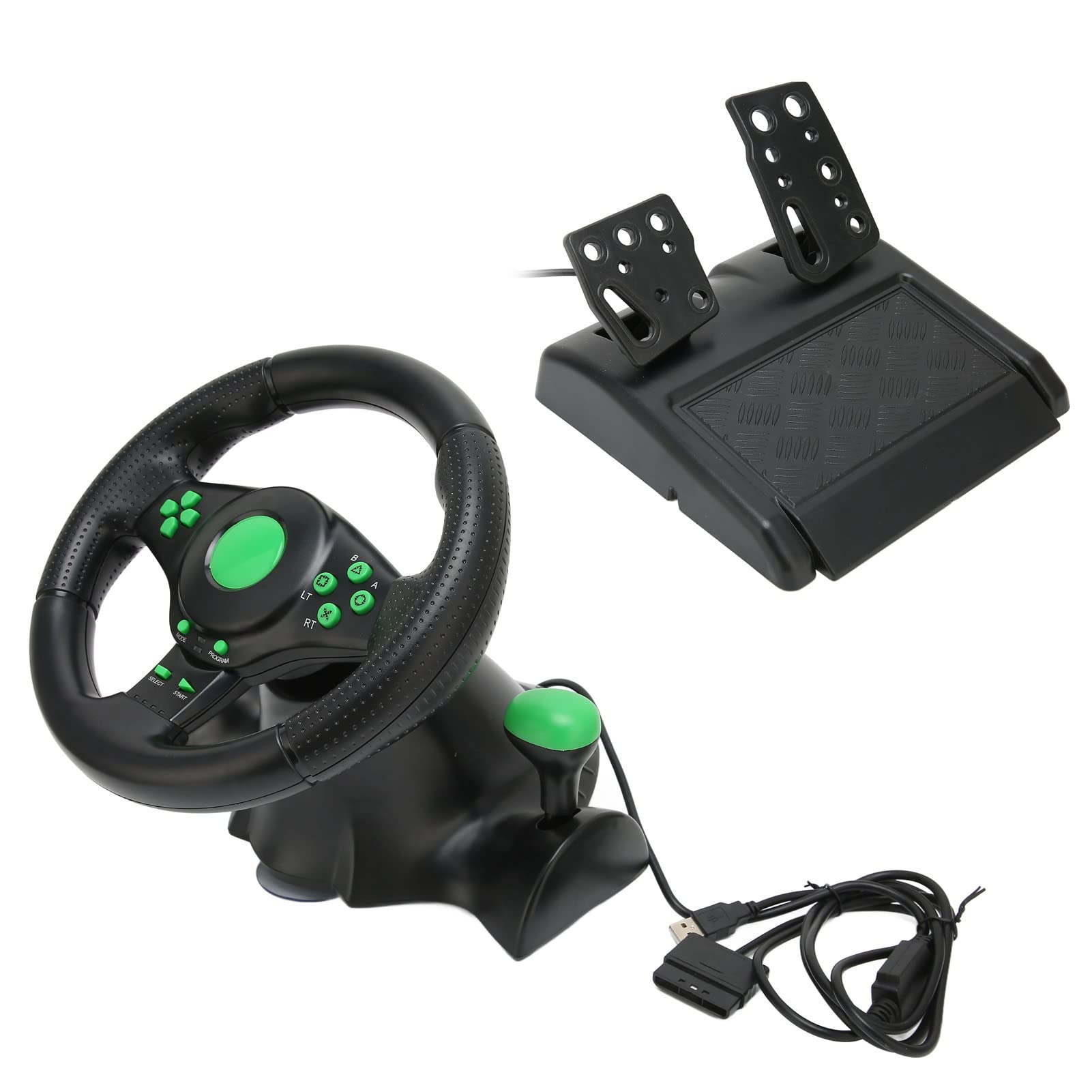 Volante per PC Volante da Corsa Realistico per Auto da 180 Gradi con Pedale per Appassionati di Giochi per 360, PC Materiale ABS