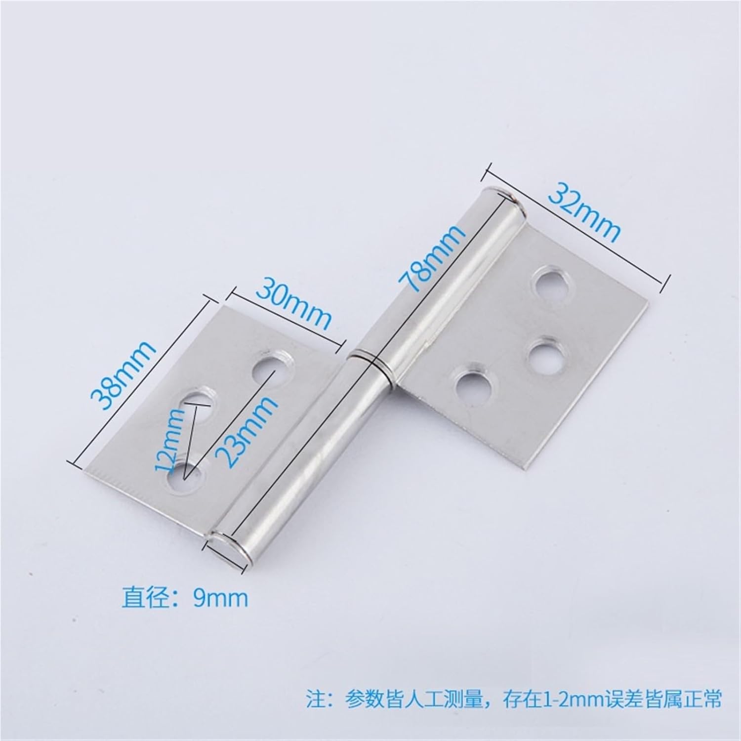4pcs Stainless Steel Hinge with Screws for Wooden Door Iron gate Easy to Install