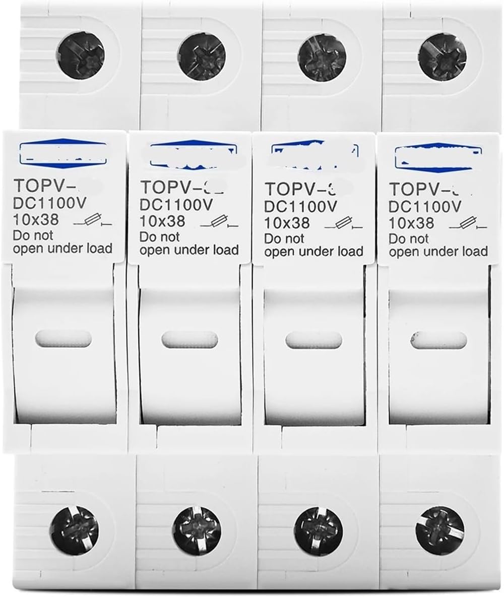 1P 2P 3P 4P 1100V DC Fuse Holder 10 * 38mm high Voltage PV TOPV-32X Base photovoltaic System Protector(1P Without LED)