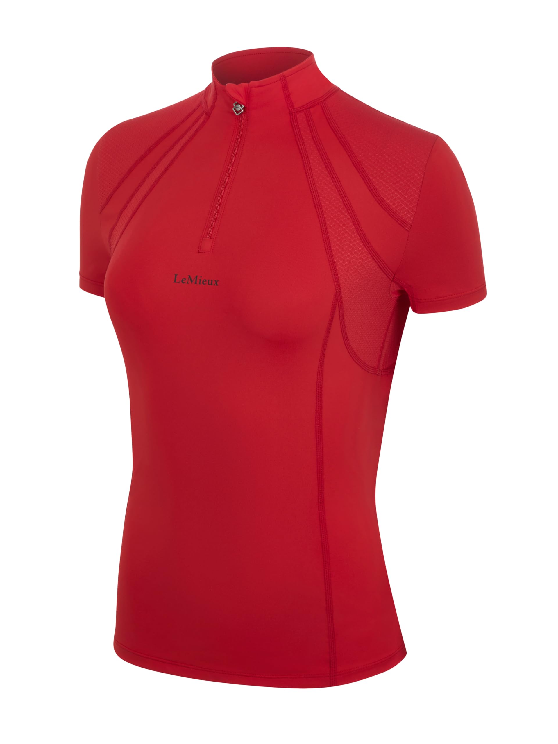 LeMieux Mia Mesh Short Sleeve Base Layer - Womens Equestrian Horse Riding Top - Chilli Red - UK8