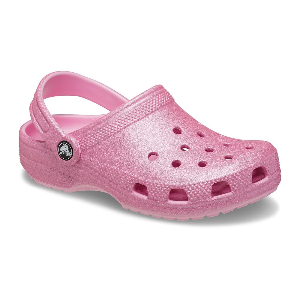 Crocs Unisex Niño Classic Glitter Clog K Zueco, Pink Tweed Glitter, 33/34 EU