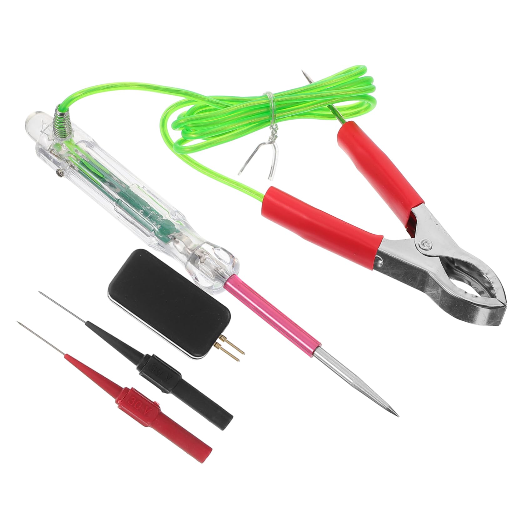 MAGICLULU 4 Set Tester LED per Auto Strumento Diagnostico per Elettrici Compatto e Facile da Usare per Meccanici e Appassionati Include Penna Test e Accessori per Rilevamento Guasti