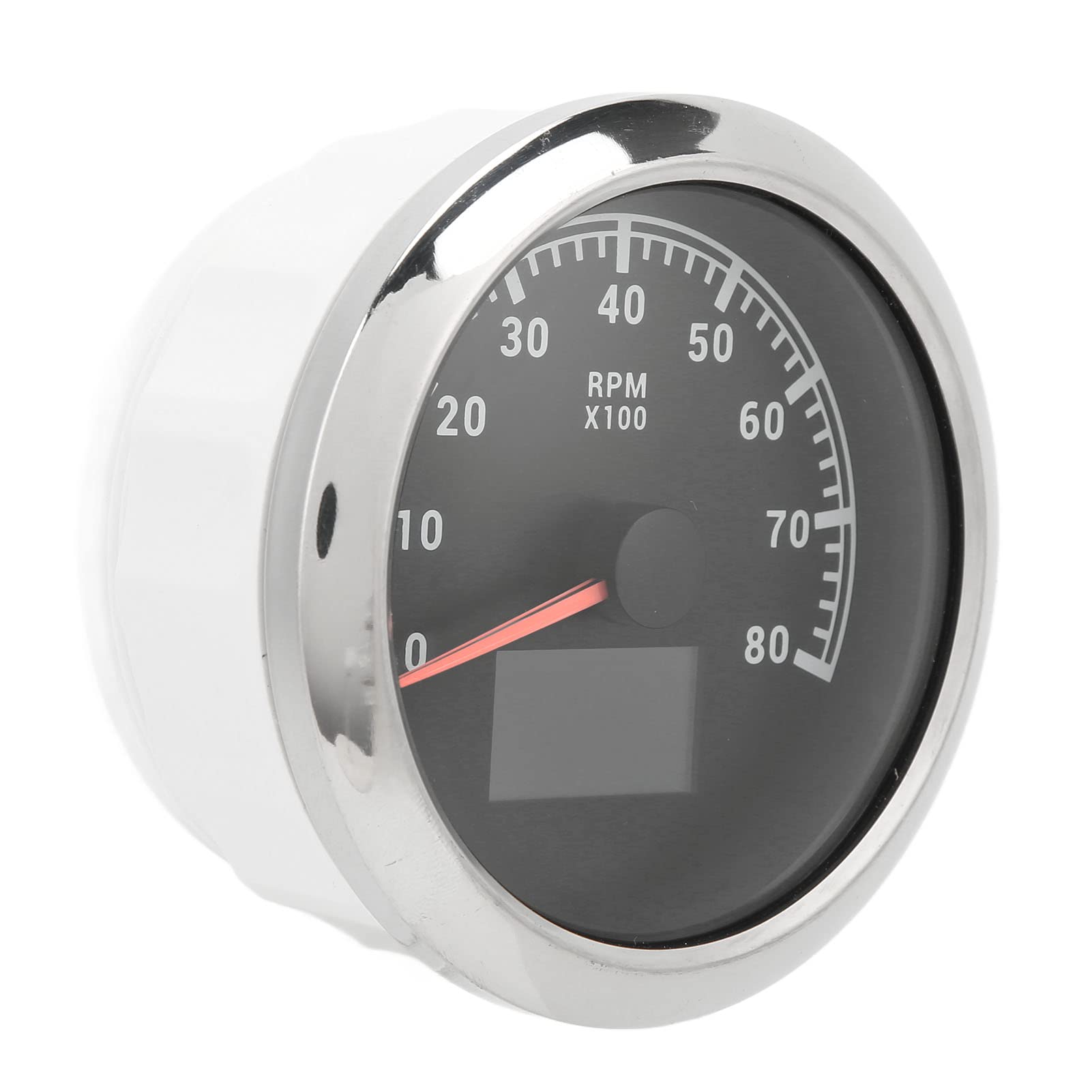 Tacómetro de motor Torvex, 3 en 1, 85 mm, 8000 RPM, indicador de RPM, 9-32 V, retroiluminación roja, indicador de tacómetro con esfera negra para coche, yate, RV