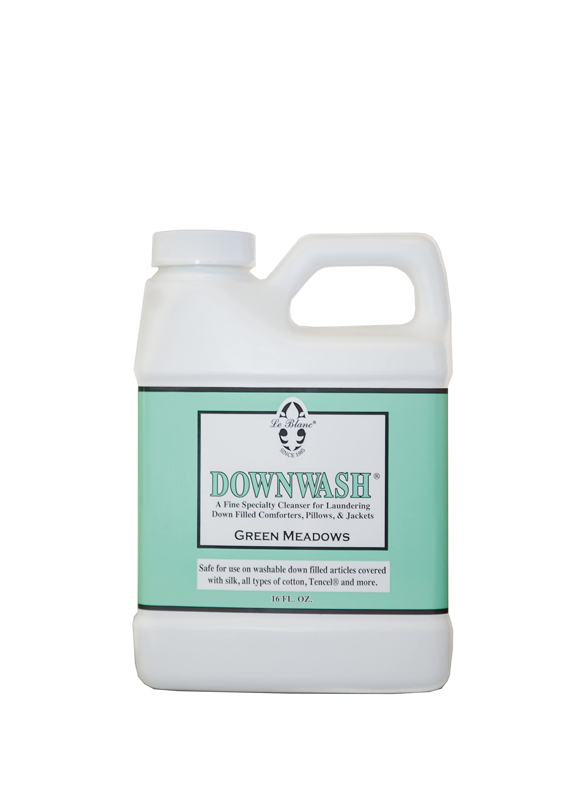 Le Blanc® Green Meadows Downwash® – Luxury Laundry Cleanser for Down-Filled Bedding and Apparel- 16 oz. (1 pack)