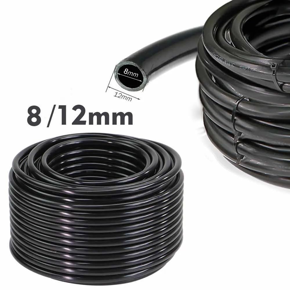8x12mm Schlauch PVC Wasserrohr Bewässerungsrohr Gartenwasser Tropfschlauch Bewässerungssystem Bewässerungssysteme for die Bewässerung von Gewächshäusern(10M)