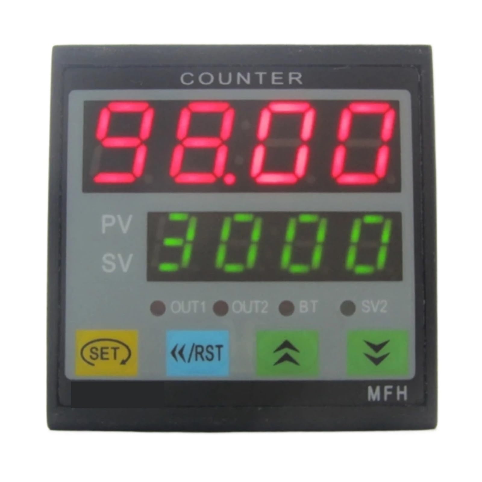 Zählerlängenzähler, 4 digitale multifunktionale 90–260 V AC/DC voreingestellte Relaisausgänge