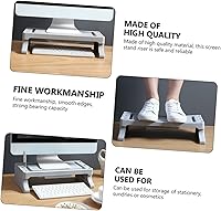 Vista 7 de GLEAVI 1 unidad elevador de almacenamiento elevador para portátil, estante elevado multifuncional para oficina y hogar, organizador de escritorio