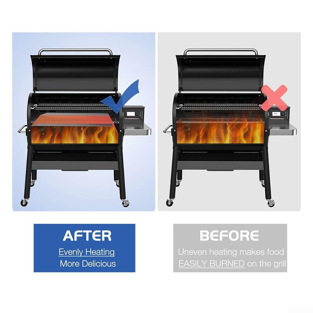 Sostituzione BCA070 BAC012 Drip Pan Deflettore Di Calore In Acciaio Inox Per Secolo Per Serie Per Campo Per Chef Per SmokePro DLX 24 Per Legni Per Classic 24 Pro Per Serie 22