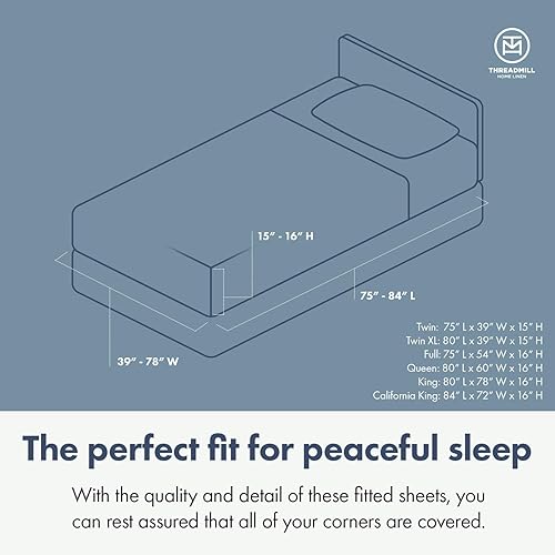 Miniatura 4 de Threadmill Sábanas de tamaño queen, 100 % algodón, 600 hilos, 4 piezas, diseño de damasco, luna, roca, gris, calidad de hotel, algodón peinado de