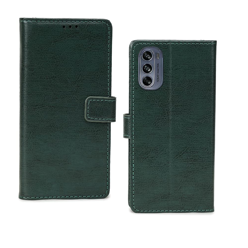 Inktree Moto G62 5G Flip Case | Premium Leather Finish Flip Cover | with Card Pockets | Wallet Stand |Complete Protection Flip Cover for Moto G62 5G - Vintage Green (B0BBY5CX9P) Amazon Price History, Amazon Price Tracker