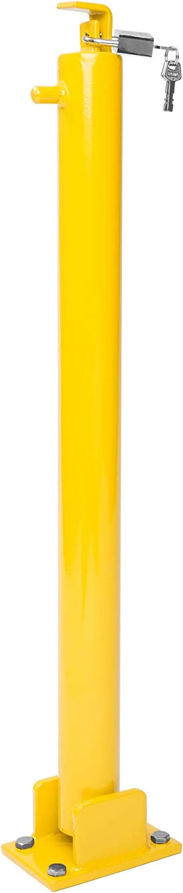 Fold Down Driveway Bollard, Folding Lockable Security Car Parking Post Barrier