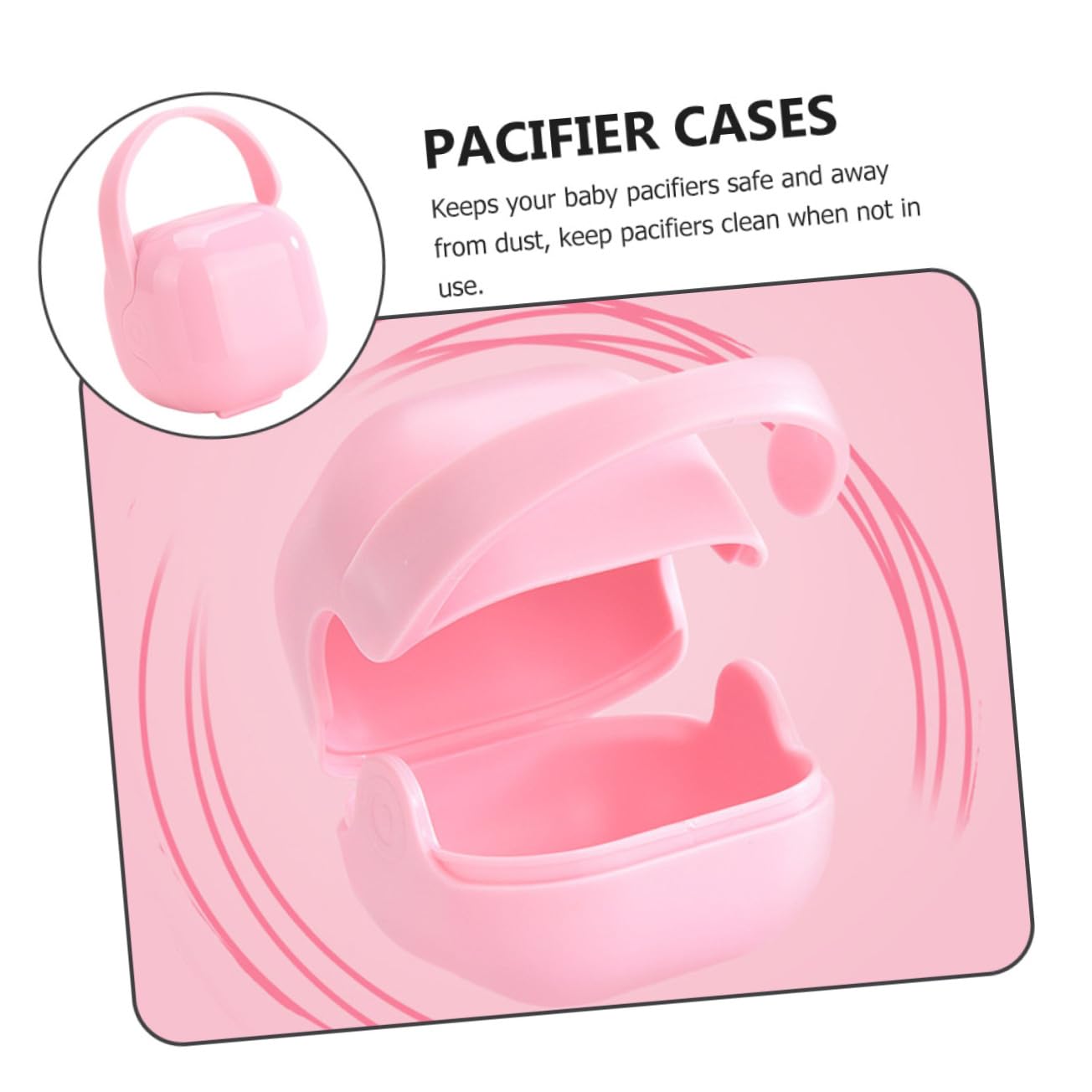 Toddmomy Portable Pacifier Storage Box 2Pcs Convenient Soother Case Lid Thickened PP Material for Baby Care Travel-Friendly Design