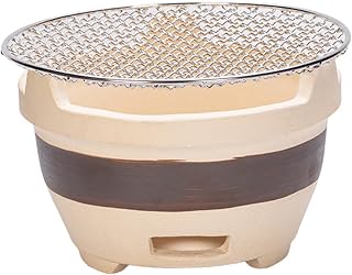 Estufa de cerámica para barbacoa con parrilla de carbón para exteriores, interiores, té, camping y senderismo. Estufa de cerámica para barbacoa