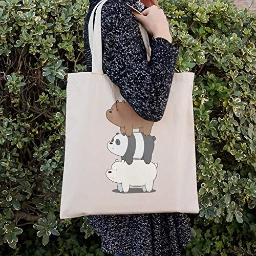 We Bare Bears Bear Stack Grocery Travel Reusable Tote Bag #TOP2