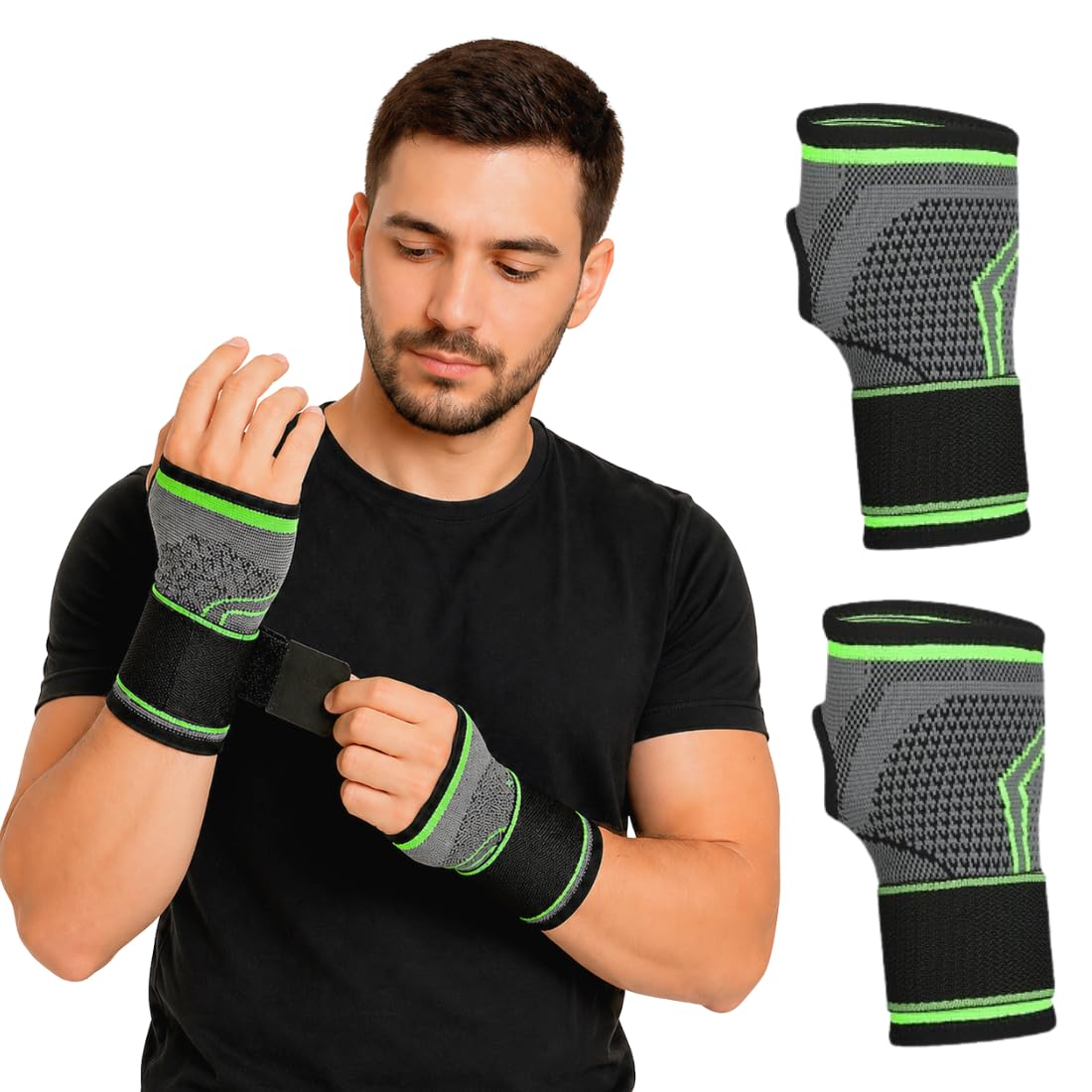 Kit 2 Munhequeiras Ortopédicas de Compressão – Proteção Pulso e Tendinite | Compressão ajustável, alívio da dor, estabilidade e suporte muscular para uso diário, esportes e trabalho Kit 2 Munhequeiras Ortopédicas de Compressão – Proteção Pulso e Tendinite | Compressão ajustável, alívio da dor, estabilidade e suporte muscular para uso diário, esportes e trabalho